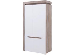 IRMA dub/biely lesk IM09, šatníkovo-policová skriňa