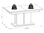 KRIS ST02, rozkladací jedálenský stôl 160-200x90 cm KRIS ST02, rozkladací jedálenský stôl 160-200x90 cm