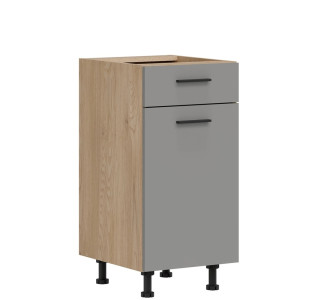 PATI svetlý grafit PK13/PF14, dolná kuchynská skrinka so zásuvkou 40 cm
