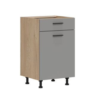 PATI svetlý grafit PK15/PF16, dolná kuchynská skrinka so zásuvkou 50 cm