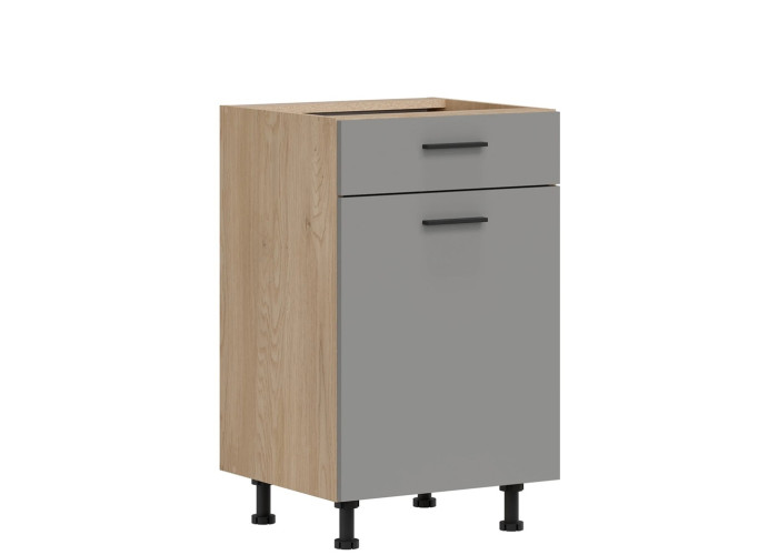 PATI svetlý grafit PK15/PF16, dolná kuchynská skrinka so zásuvkou 50 cm