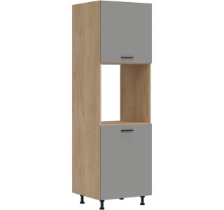 PATI svetlý grafit PK24/PF23 vysoká skrinka na vstavanú rúru v šírke 60 cm