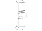 PATI dub cremona PK24/PF23 vysoká skrinka na vstavanú rúru v šírke 60 cm