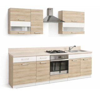 MODENA buk/biely lesk 180/240, kuchynská zostava