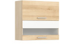 MODENA buk/biely lesk MD09/G80W, horná výklopná skrinka so sklom v šírke 80 cm MODENA buk/biely lesk MD09/G80W, horná výklopná skrinka so sklom v šírke 80 cm