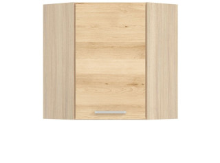 MODENA buk/biely lesk MD10/G60NW, horná rohová skrinka v šírke 60x60 cm