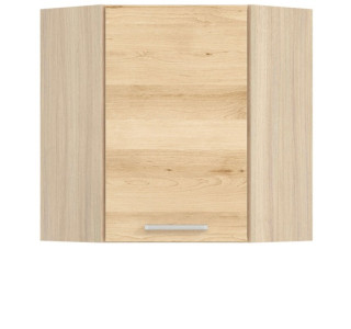 MODENA buk/biely lesk MD10/G60NW, horná rohová skrinka v šírke 60x60 cm