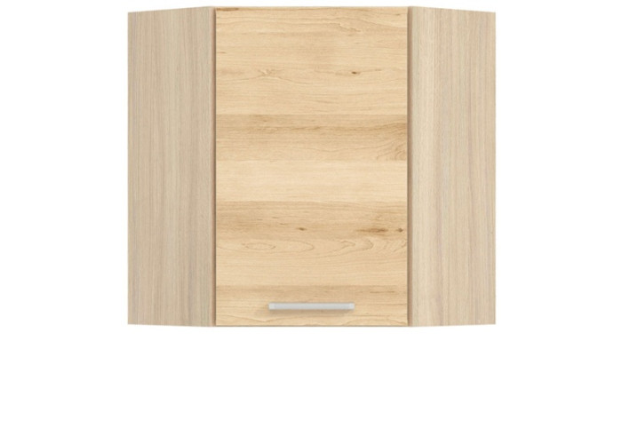 MODENA buk/biely lesk MD10/G60NW, horná rohová skrinka v šírke 60x60 cm
