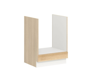 MODENA buk/biely lesk MD17/D60P, dolná skrinka na vstavanú rúru v šírke 60 cm