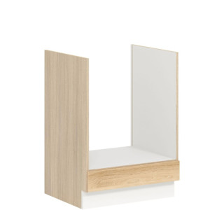 MODENA buk/biely lesk MD17/D60P, dolná skrinka na vstavanú rúru v šírke 60 cm