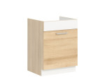 MODENA buk/biely lesk MD18/D60Z, dolná drezová skrinka v šírke 60 cm