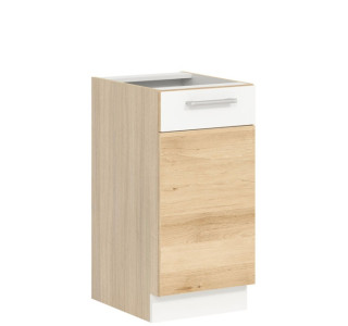 MODENA buk/biely lesk MD27/D40, dolná skrinka v šírke 40 cm