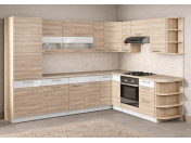 MODENA buk/biely lesk, sektorová kuchyňa