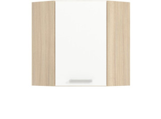 MODENA biely lesk/grafit matný MD10/G60NW, horná rohová skrinka v šírke 60x60 cm