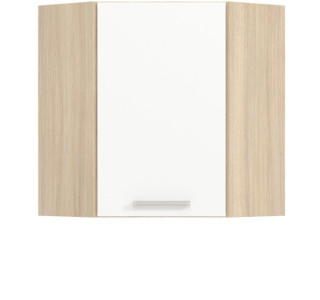 MODENA biely lesk/grafit matný MD10/G60NW, horná rohová skrinka v šírke 60x60 cm