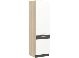 MODENA biely lesk/grafit matný MD22/D60C, vysoká potravinová skrinka v šírke 60 cm