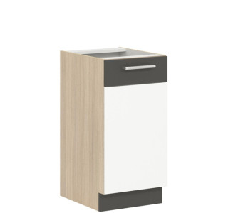 MODENA biely lesk/grafit matný MD27/D40, dolná skrinka v šírke 40 cm