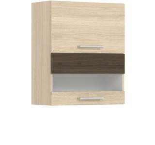 MODENA rijeka svetlá MD08/G60W, horná výklopná skrinka so sklom v šírke 60 cm