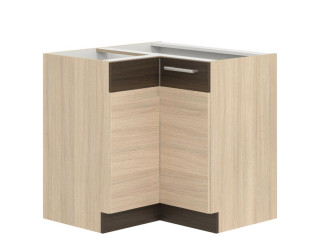 MODENA rijeka svetlá MD21/D90NW, dolná rohová skrinka v šírke 90x90 cm