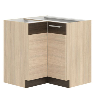 MODENA rijeka svetlá MD21/D90NW, dolná rohová skrinka v šírke 90x90 cm