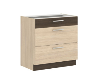 MODENA rijeka svetlá MD28/D80S3, dolná skrinka so zásuvkami v šírke 80 cm