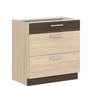 MODENA rijeka svetlá MD28/D80S3, dolná skrinka so zásuvkami v šírke 80 cm