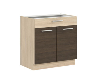 MODENA rijeka tmavá MD20/D80S1, dolná skrinka so zásuvkou v šírke 80 cm