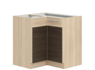 MODENA rijeka tmavá MD21/D90NW, dolná rohová skrinka v šírke 90x90 cm