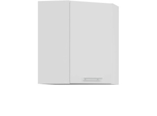 TIFFANY biely lesk T12/G60NW, horná rohová skrinka v šírke 60x60 cm