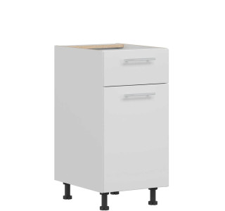 TIFFANY biely lesk T16/D40S1, dolná skrinka so zásuvkou v šírke 40 cm