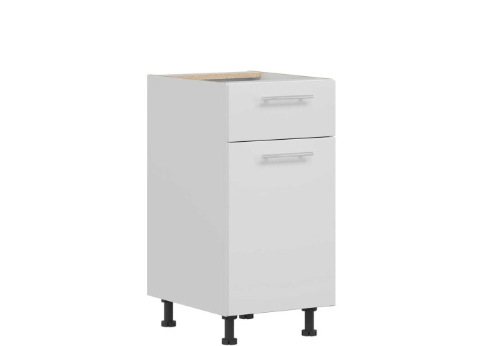 TIFFANY biely lesk T16/D40S1, dolná skrinka so zásuvkou v šírke 40 cm