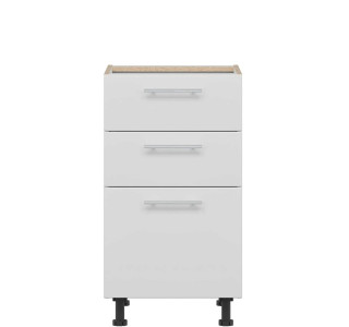 TIFFANY biely lesk T17/D45S3, dolná zásuvková skrinka v šírke 45 cm