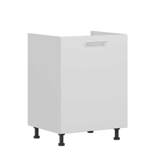 TIFFANY biely lesk T23/D60Z, dolná drezová skrinka v šírke 60 cm