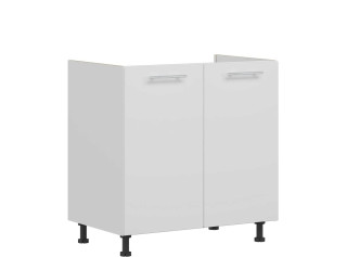 TIFFANY biely lesk T24/D80Z, dolná drezová skrinka v šírke 80 cm