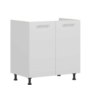 TIFFANY biely lesk T24/D80Z, dolná drezová skrinka v šírke 80 cm