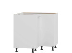 TIFFANY biely lesk T26/D90NW, dolná rohová skrinka v rozmere 90 x 90 cm