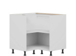TIFFANY biely lesk T26/D90NW, dolná rohová skrinka v rozmere 90 x 90 cm