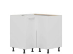 TIFFANY biely lesk T26/D90NW, dolná rohová skrinka v rozmere 90 x 90 cm