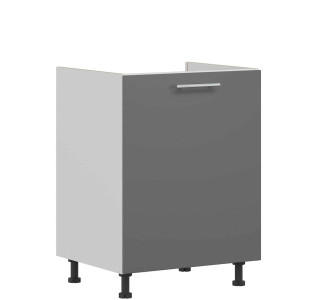 TIFFANY sivý lesk T23/D60Z, dolná drezová skrinka v šírke 60 cm