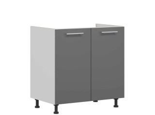 TIFFANY sivý lesk T24/D80Z, dolná drezová skrinka v šírke 80 cm