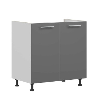 TIFFANY sivý lesk T24/D80Z, dolná drezová skrinka v šírke 80 cm