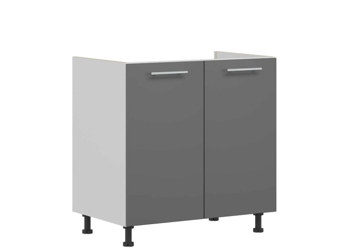 TIFFANY sivý lesk T24/D80Z, dolná drezová skrinka v šírke 80 cm