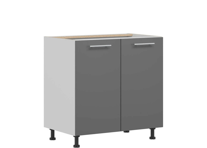 TIFFANY sivý lesk T22/D80, dolná skrinka v šírke 80 cm