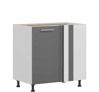 TIFFANY sivý lesk T25/DNLP, dolná skrinka do rohu v rozmere 100 x 60 cm