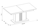 MATI ST12, rozkladací jedálenský stôl 160-200x90 cm