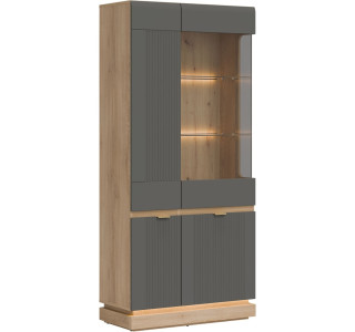 MILTON sivý ML06 vitrína