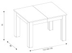 PRISCO PR10, rozkladací jedálenský stôl 112-145-178x90 cm