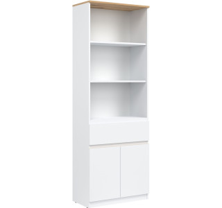 REMI biela/dub evoke RM09 policová skrinka