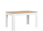 REMI biela/dub evoke ST06 rozkladací jedálenský stôl 135-175x80 cm