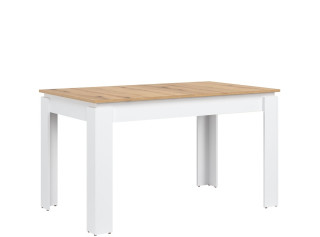 REMI biela/dub evoke ST06 rozkladací jedálenský stôl 135-175x80 cm